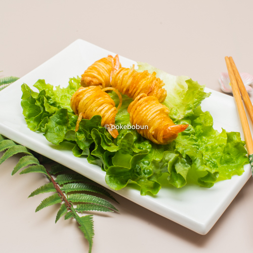 Beignets aux crevettes et pomme de terre